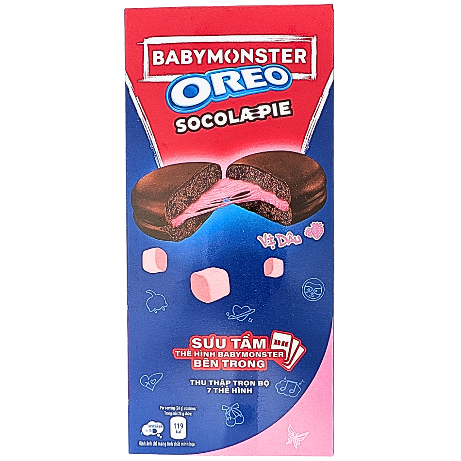 Oreo Baby Monster Socola-Pie Strawberry (Vietnam) 168g - 1 Pack
