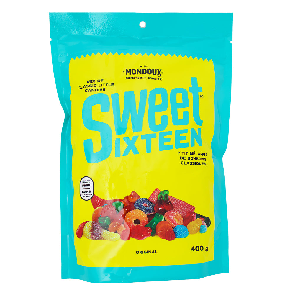 Sweet Sixteen Original 400g - 6 Pack - Candy Store - Sour Keys - Gummy Worms - Licorice Candy - Wholesale Candy - Canadian Candy - Mondoux Candy - Sweet Sixteen - Sweet Sixteen Candy