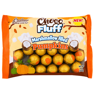 Palmer Choco Fluff Marshmallow Filled Pumpkins 9oz - 12 Bag