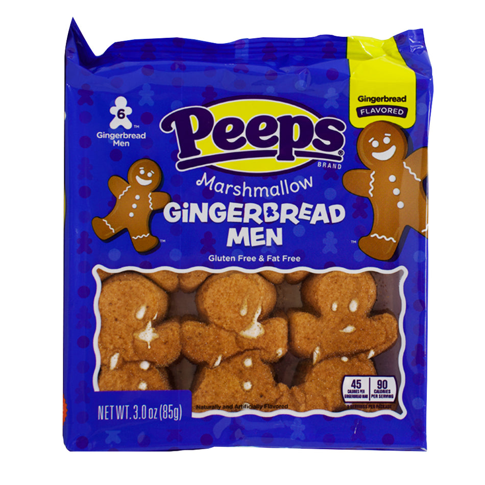 Peeps Christmas Gingerbread Men Marshmallows 3oz - 12 Pack