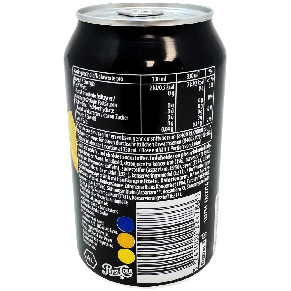 Pepsi MAX Lemon No Sugar 330mL - 24 Can