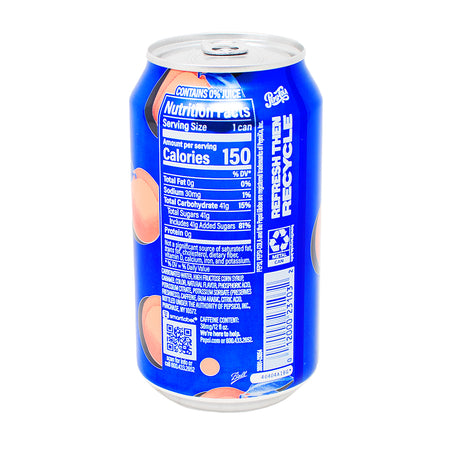 Pepsi Peach Soda 355mL - 12 Pack  Nutrition Facts Ingredients