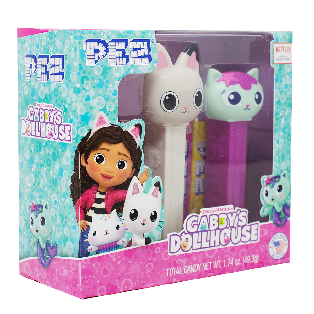 Pez Gabby's Dollhouse Twin Pack - 12 Pack - Pez Candy - Pez Dispenser - Candy Store