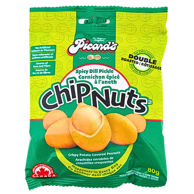 Picard's Chip Nuts Spicy Dill Pickle 80g - 12 Pack