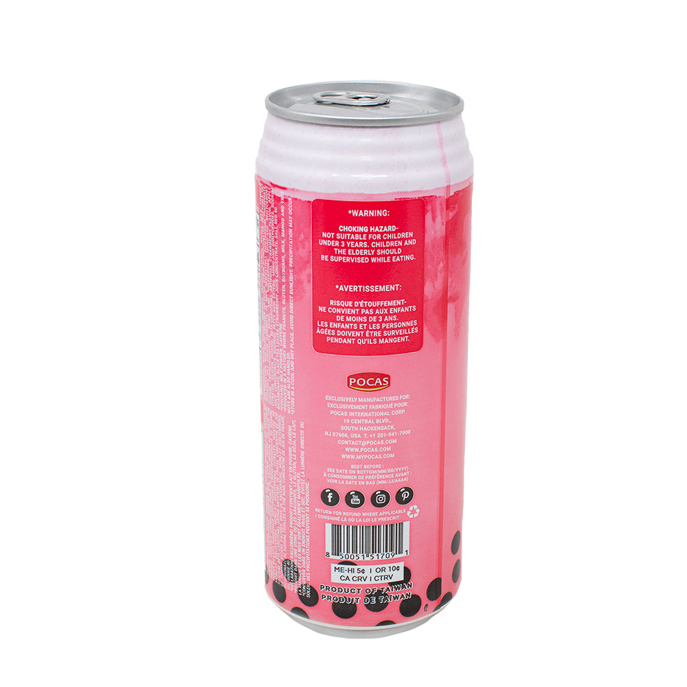 Pocas Bubble Tea Strawberry 16.5oz - 24 Pack