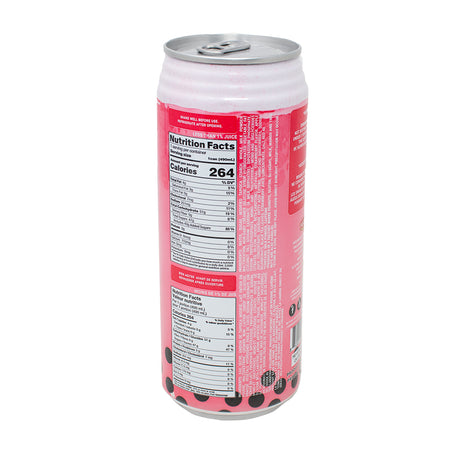 Pocas Bubble Tea Strawberry 16.5oz - 24 Pack   Nutrition Facts Ingredients