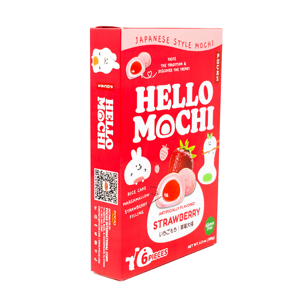 Pocas Hello Mochi Strawberry (Japan) 6.3oz - 12 Pack