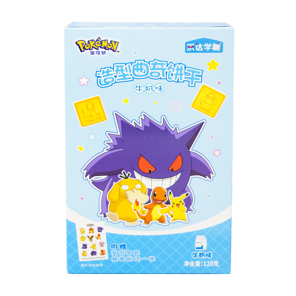 Pokemon Milk Flavoured Cookies w/Stickers (China) 120g - 24 Pack