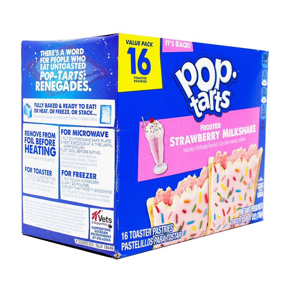 Pop-Tarts Frosted Strawberry Milkshake 16 Pack 27oz - 1 Pack