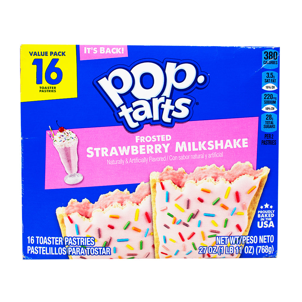 Pop-Tarts Frosted Strawberry Milkshake 16 Pack 27oz - 1 Pack