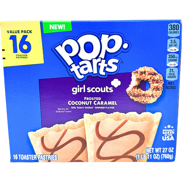 Pop-Tarts Girl Scouts Frosted Coconut Caramel 16 Pack 768g - 1 Box