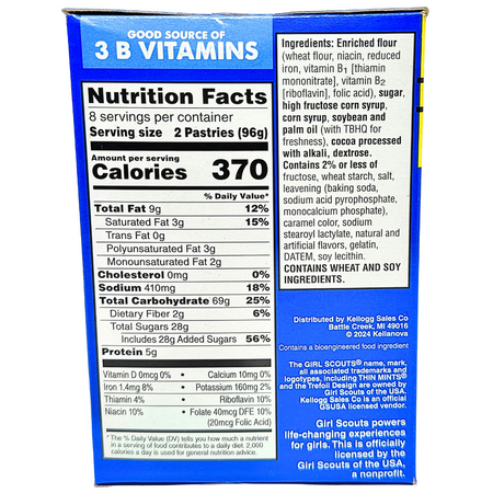 Pop-Tarts Girl Scouts Frosted Thin Mints 16 Pack 768g - 1 Box