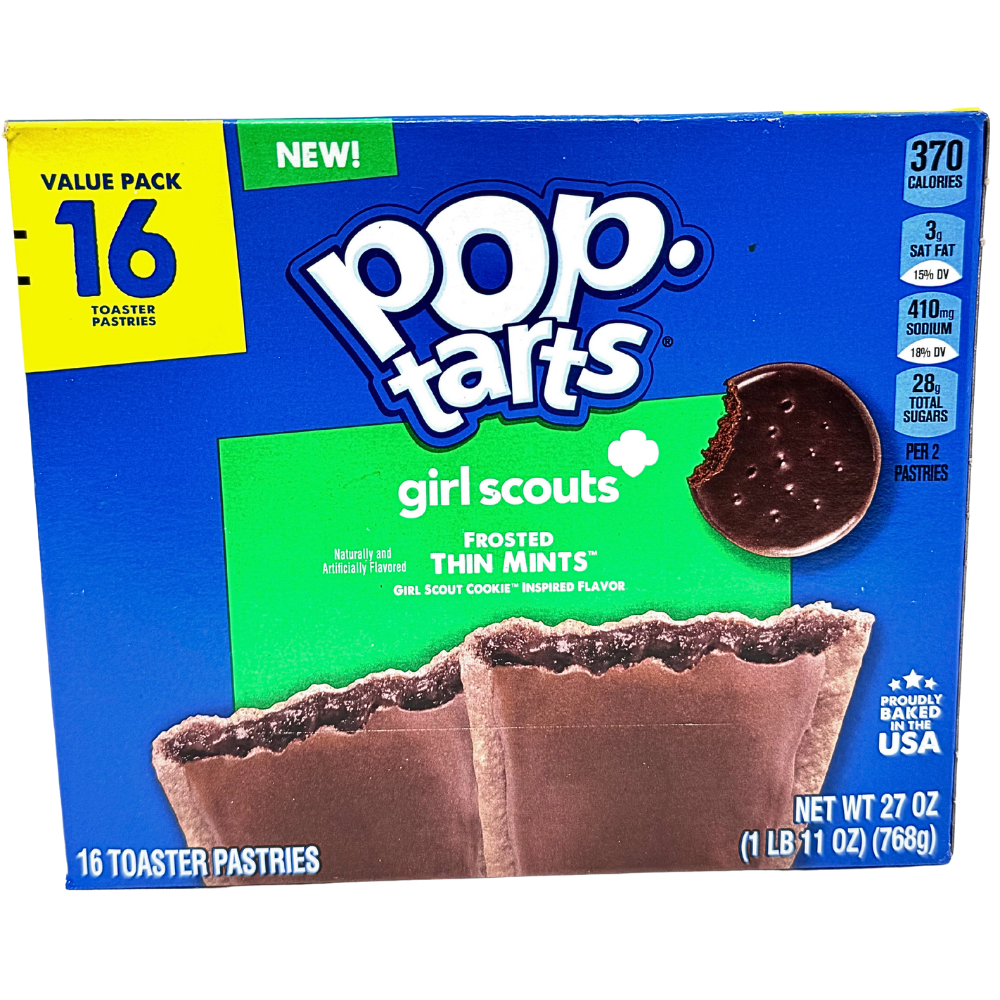 Pop-Tarts Girl Scouts Frosted Thin Mints 16 Pack 768g - 1 Box