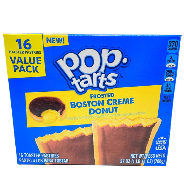 Pop Tarts Boston Creme Donut 16 Pieces - 1 Pack