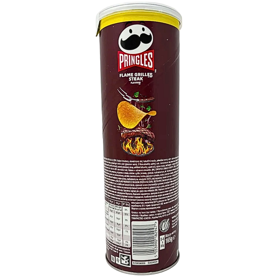 Pringles Flame Grilled Steak 165g (UK) - 19 Pack