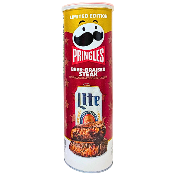 Pringles Miller Lite Beer-Braised Steak 5.5oz - 12 Pack