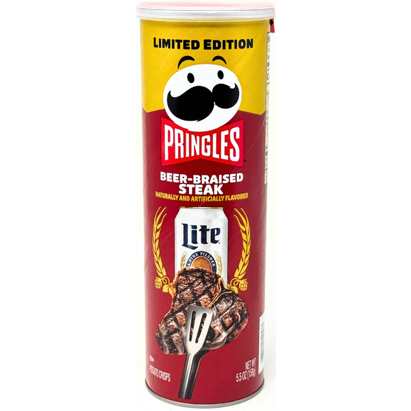 Pringles Miller Lite Beer-Braised Steak 5.5oz - 12 Pack