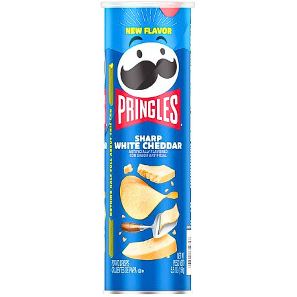 Pringles Sharp White Cheddar 5.5oz - 14 Pack