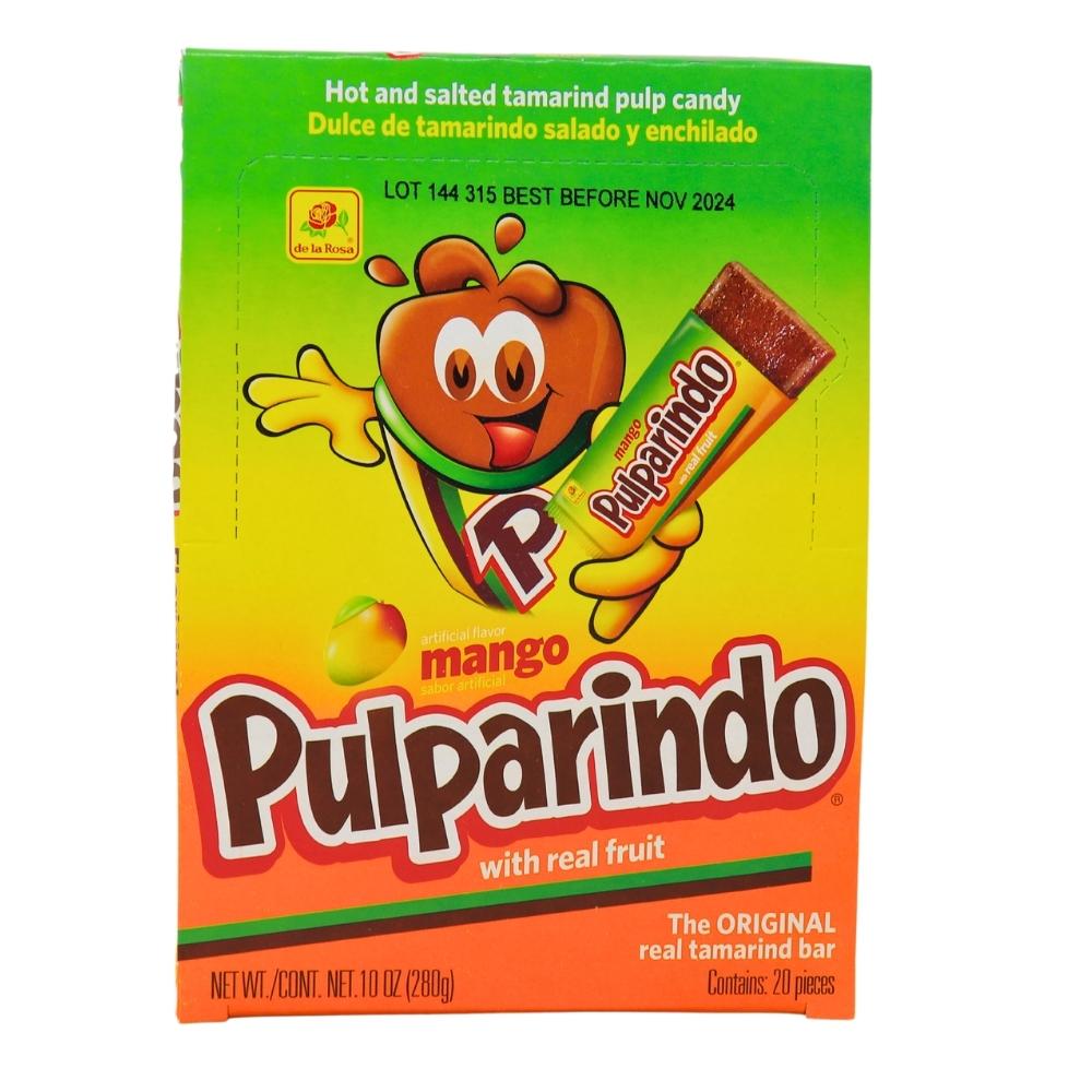 De La Rosa Pulparindo Tamarind Candy Mango 20ct (Mexico) - 1 Box