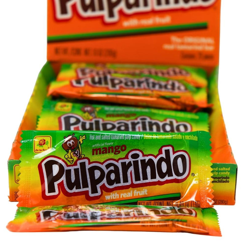 De La Rosa Pulparindo Tamarind Candy Mango 20ct (Mexico) - 1 Box