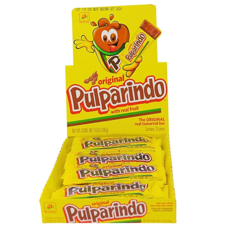 De La Rosa Pulparindo Original Tamarind Candy 20ct (Mexico) - 1 Box