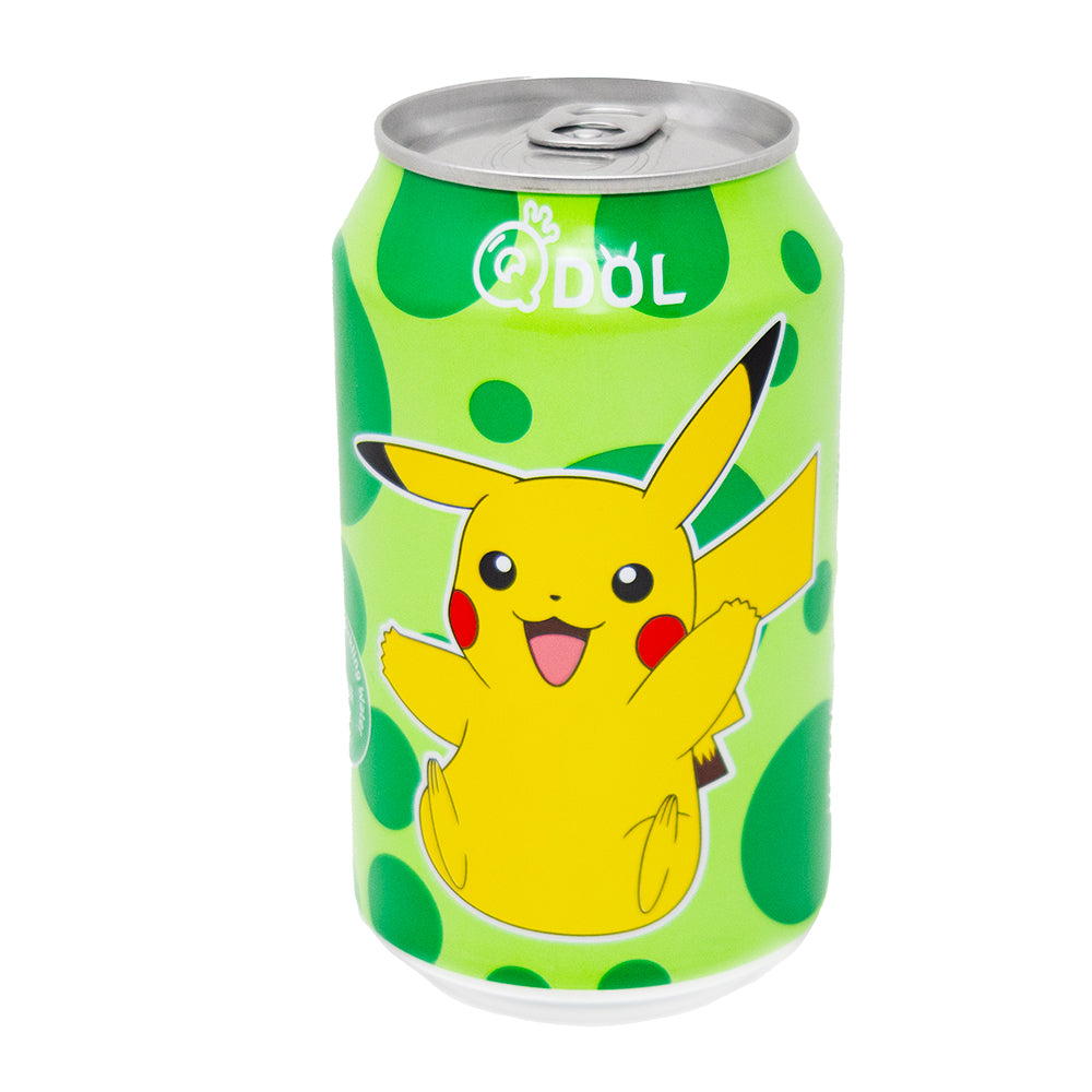 Qdol Pokemon Pikachu Sparkling Drink Green Lime (China) 330mL - 24 Pack