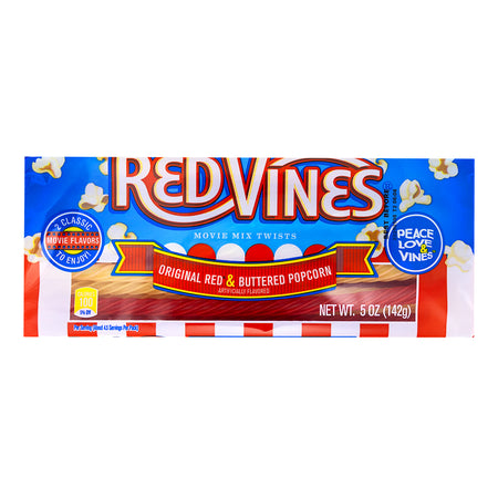 Red Vines Buttered Popcorn & Original Red Twists 5oz - 36 Pack