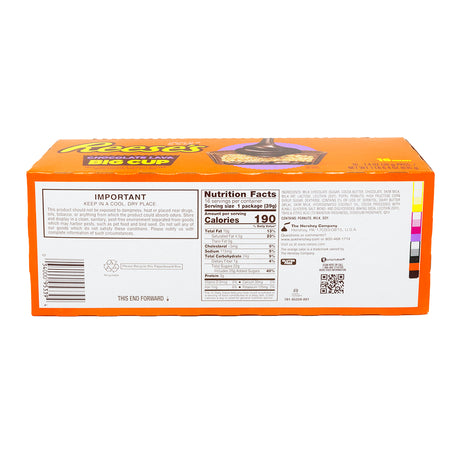 Reese's Chocolate Lava Big Cup 1.4oz - 16 Pack  Nutrition Facts Ingredients
