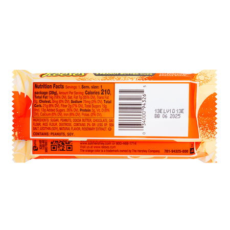 Reese's Plant Based Oat Chocolate Peanut Butter Cups 1.4oz - 12 Pack  Nutrition Facts Ingredients
