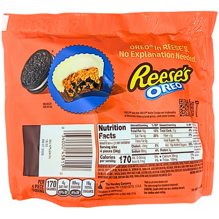 Reese's Oreo Miniature Peanut Butter Cups 9oz - 8 Pack