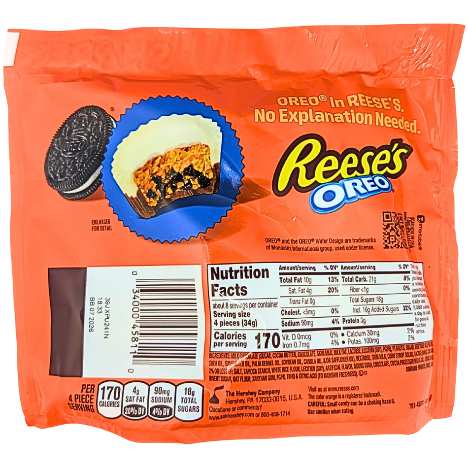 Reese's Oreo Miniature Peanut Butter Cups 9oz - 8 Pack
