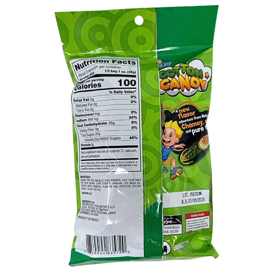 Ricky Joy Cotton Candy Chilli Chamoy Pickles 3oz - 12 Pack
