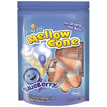 Ricky Joy Mellow Cone Blueberry 3.53oz - 18 Pack