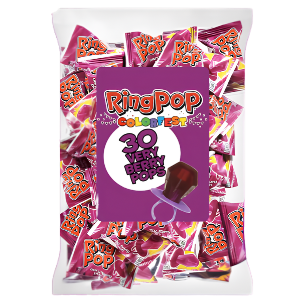 Ring Pop Colorfest Purple Very Berry Punch 30pc 15oz - 1 Pack
