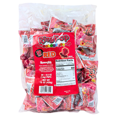 Ring Pop Colorfest Red Cherry 30pc 15oz - 1 Pack