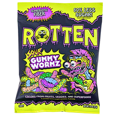Rotten Sour Gummy Wormz 1.8oz - 8 Pack