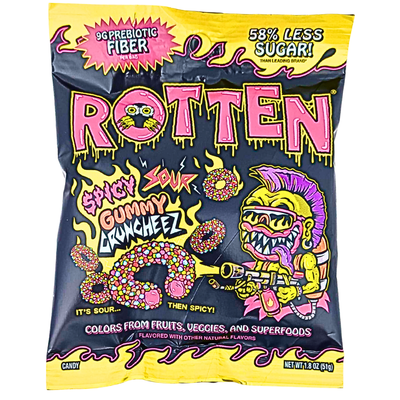 Rotten Spicy Sour Gummy Cruncheez 1.8oz - 8 Pack