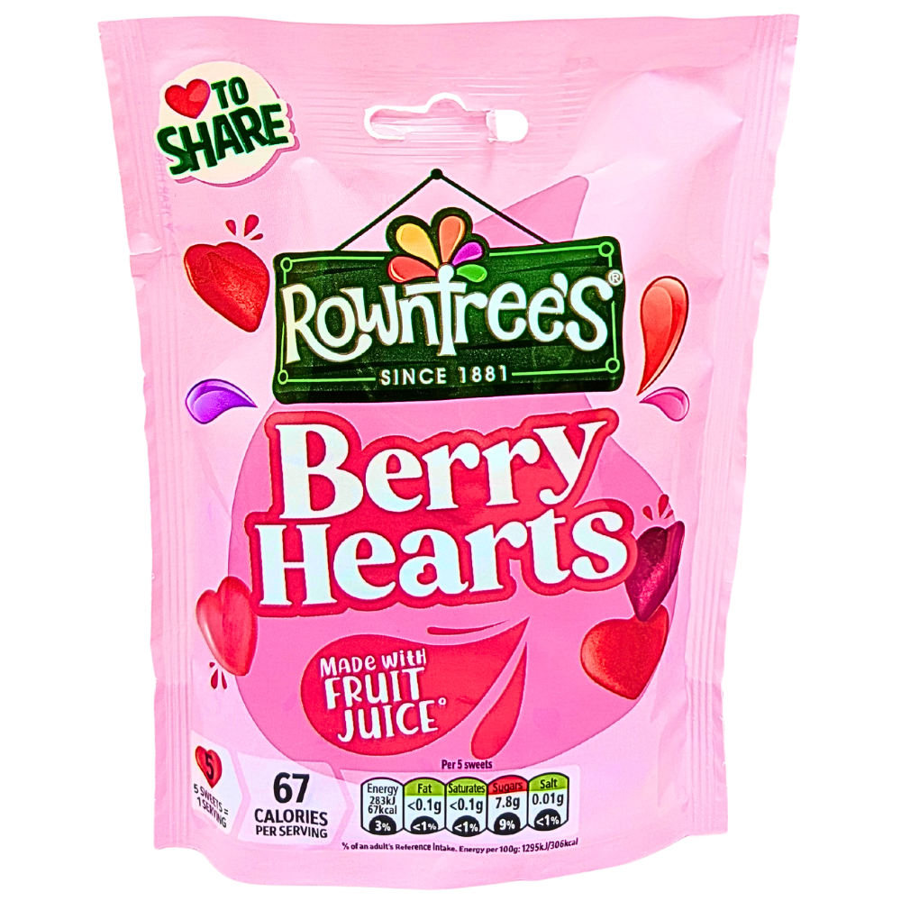 Rowntree's Berry Hearts 115g (UK) - 10 Pack