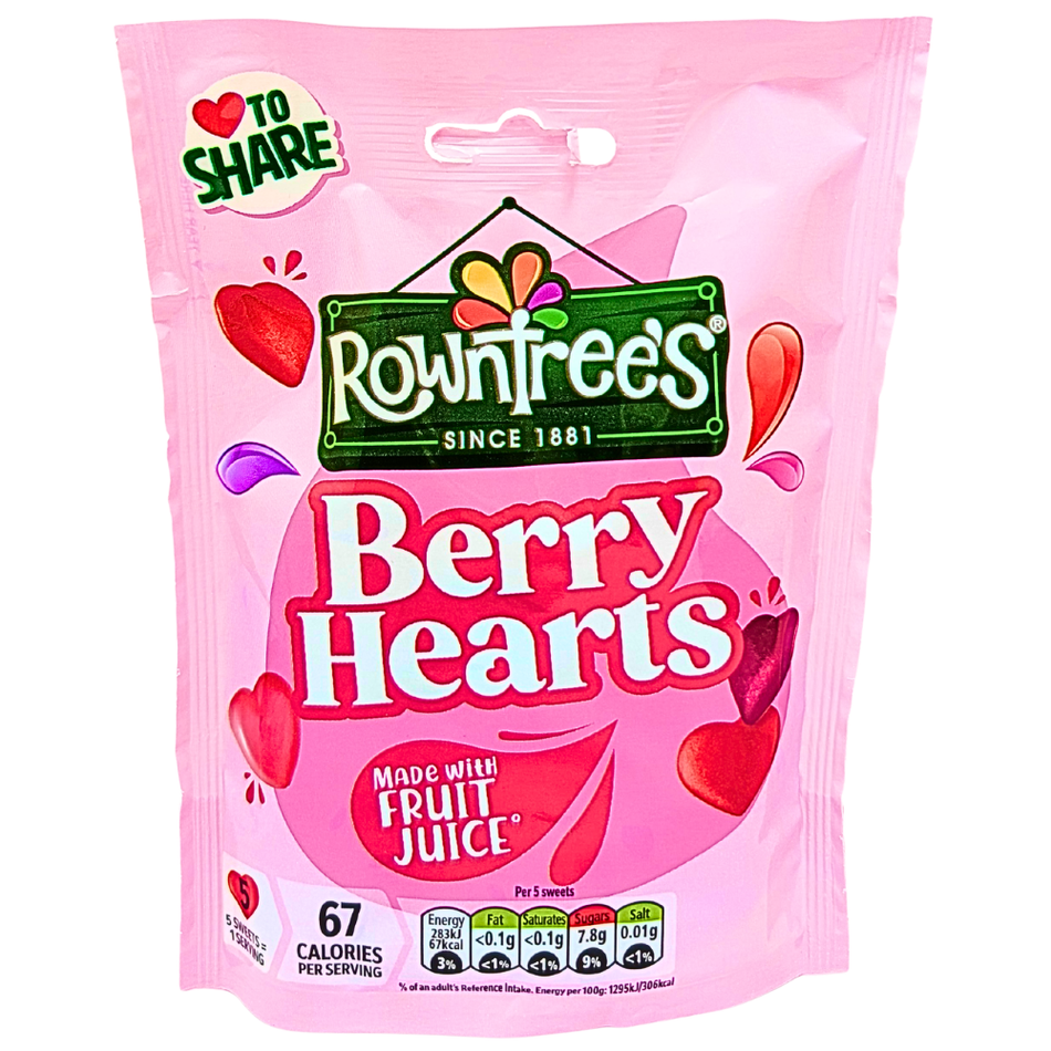 Rowntree's Berry Hearts 115g (UK) - 10 Pack
