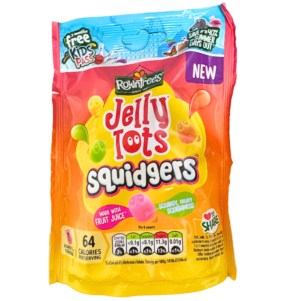 Rowntree's Jelly Tots Squidgers 120g (UK) - 9 Pack