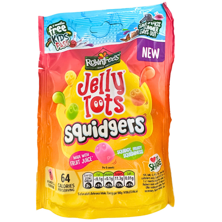 Rowntree's Jelly Tots Squidgers 120g (UK) - 9 Pack