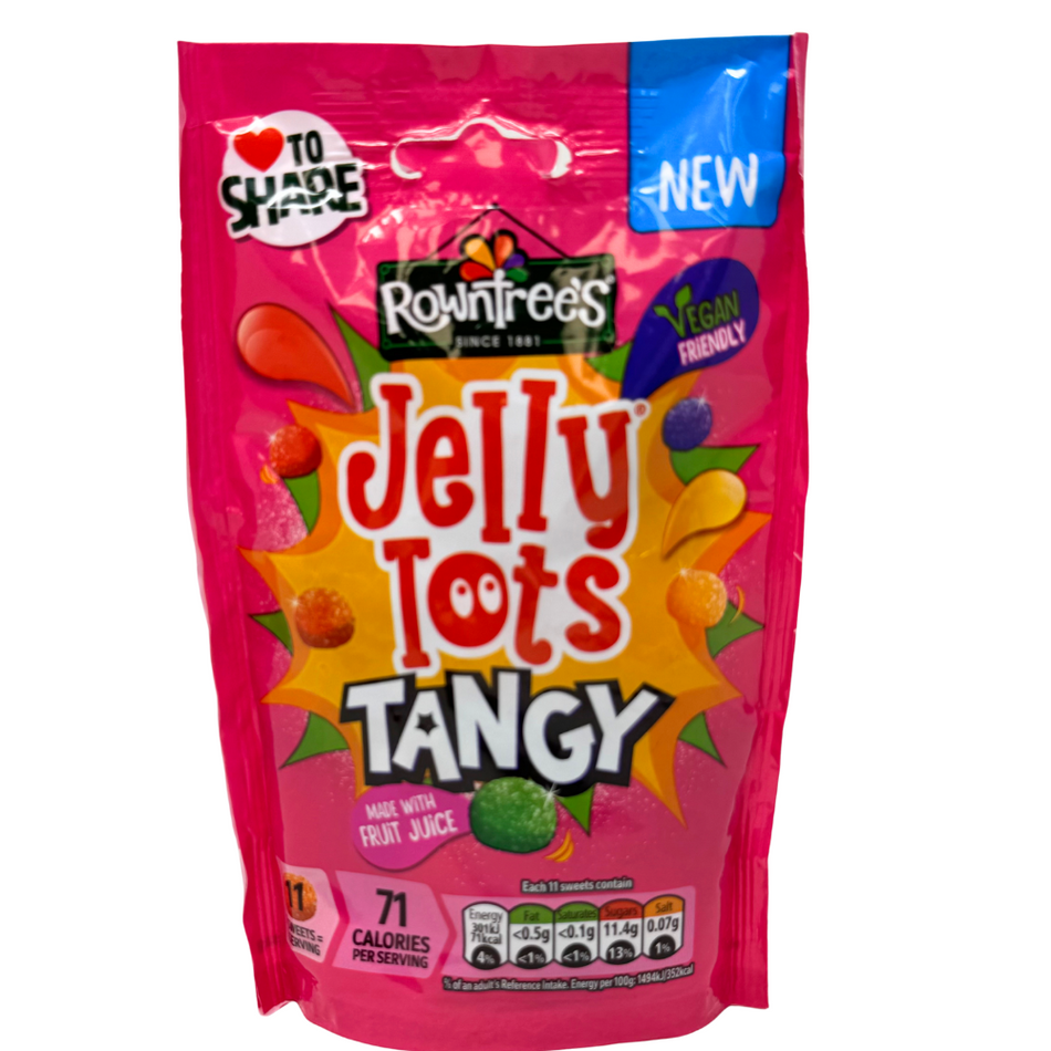 Rowntree's Jelly Tots Tangy 100g (UK) - 10 Pack