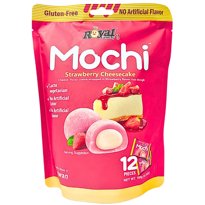 Royal Family Mochi Strawberry Cheese Cake 180g - 12 Pack