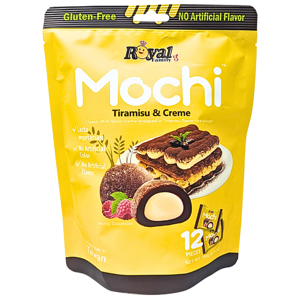 Royal Family Mochi Tiramisu & Creme 180g - 12 Pack