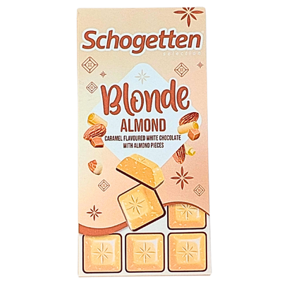 Schogetten Chocolate Blonde Almond 100g (Germany) - 15 Pack