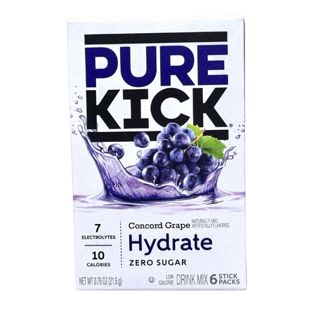 Snapple Singles To Go Pure Kick Energy Concord Grape - 12 Pack