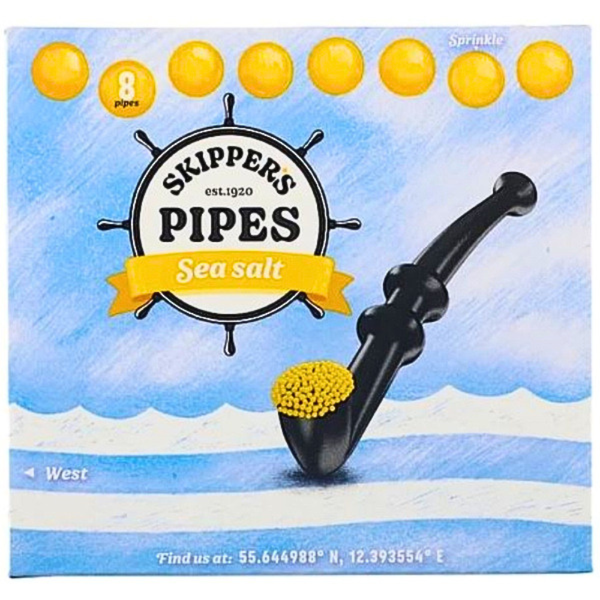 Skipper's Pipes Sea Salt 8 Pieces 136g - 1 Pack