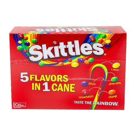 Skittles Candy Canes 12 Pieces - 12 Pack