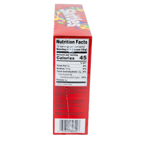 Skittles Candy Canes 12 Pieces - 12 Pack  Nutrition Facts Ingredients
