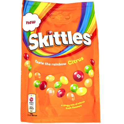 Skittles Citrus Pouch 136g (UK) - 15 Pack
